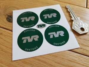 ◆送料無料◆ 海外 TVR England Dark Green Wheel ホイール 35mm 4枚セット ステッカー