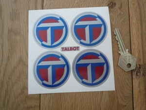 ◆送料無料◆ 海外 Talbot Wheel Red & Blue on Silver タルボ ホイール 50mm 4枚セット ステッカー