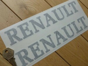 ◆送料無料◆ 海外 Renault red ルノー 225mm 2枚セット カッティング ステッカー