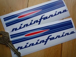 ◆送料無料◆ 海外 Pininfarina Oblong Wing ピニンファリーナ 150mm 2枚セット ステッカー