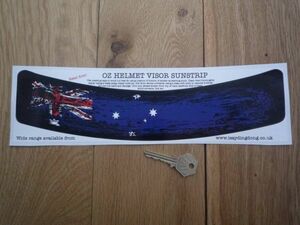 ◆送料無料◆ 海外 Australia Flag Worn & Distressed オーストラリア 国旗 Helmet Visor ヘルメット バイザー 305mm ステッカー