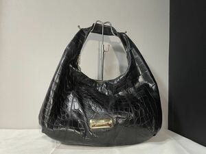 フルラ FURLA ワンショルダー バッグレザークロコ 型押し黒ブラック鞄