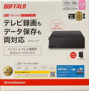 新品 HD-EDS3.0U3-BA 3TB ブラック バッファロー