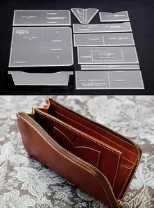 長財布 アクリル レザークラフト 型紙 ホビー