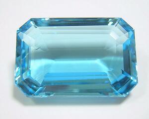  large grain [ natural blue topaz ] 29.48ct loose unset jewel Brazil production ok tagon cut 