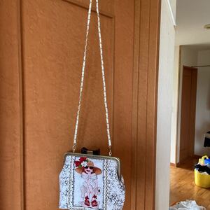 レアパネル ロラライハリスがま口ポーチ バッグにも ハンドメイド