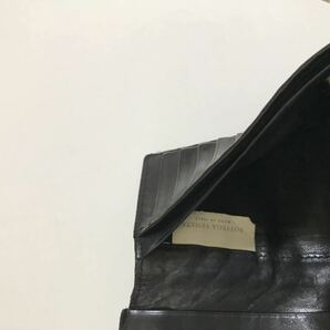 A353☆送料無料発送☆BOTTEGA VENETA/ボッテガヴェネタ『120697 V4651 1000』イントレチャート 札入れ 束入れ ブラック 黒 中古 長財布の画像8