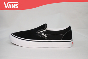 *VANS*26.5cm*SKATE SLIP-ON* черный / белый *