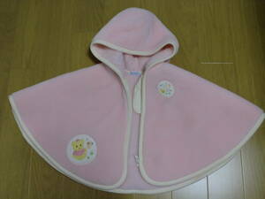 MIKIHOUSE* Miki House First * pink * fleece poncho * size 70~85 postage included!