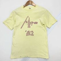 ヘインズ HANES 82年 ビンテージ 80s エイティーズ ASPEN 半袖Tシャツ Mサイズ ライトイエロー アメカジにぴったり♪■FC32_画像2