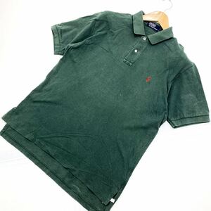 ポロ ラルフローレン POLO RALPH LAUREN 半袖 ポロシャツ シャツ 鹿の子生地 Lサイズ 緑 グリーン アメカジの着こなしに♪■FC33