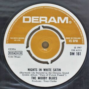 T-513 UK盤 美盤 The Moody Blues Nights In White Satin / Cities　ムーディー・ブルース DM 161 オリジナルスリーブ 45 RPM