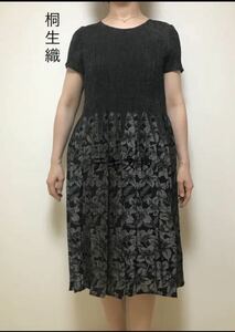 [新品] 激安・在庫処分　Lサイズ　レディースワンピース　ミセスワンピース　桐生織テンセル混ワンピース　婦人ワンピース　日本製