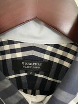 美品 日本製 バーバリーブラックレーベル　BURBERRY BLACK LABEL　フルチェックシャツ　サイズ３　ネイビー_画像3