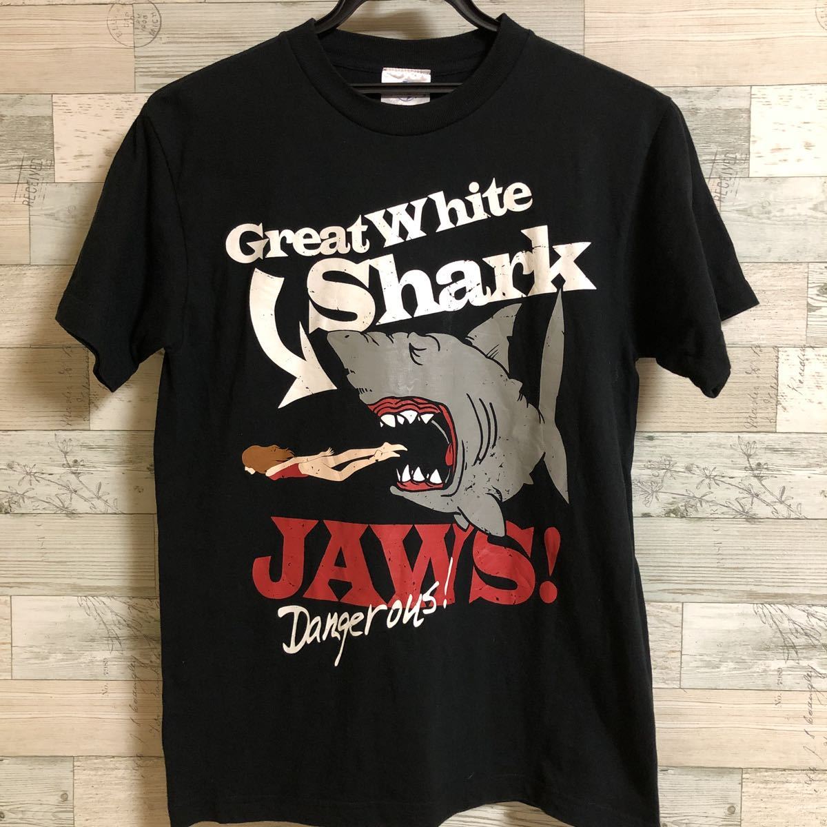 憧れ Tシャツ サメ 黒 00s Jaws ジョーズ ユニバーサルスタジオ シャーク Tシャツ カットソー 半袖 袖なし Gritinc Jp