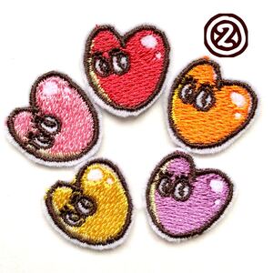 ハンドメイド オリジナルアイロンワッペン ハートちゃん2