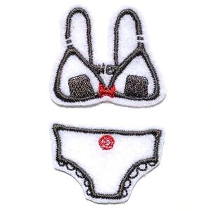 ハンドメイド オリジナル アイロンワッペン おにブラとうめパン