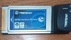 Ethernet10/100 PCカード TRENDnet 32-bit Cardbus PC card TE100-PCBUSR
