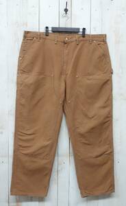 古着卸　ヨーロッパ仕入＊BIG KING TALL WIDE ＊Carhartt カーハート ＊ブラウンダック　ワークパンツ W48L32＊B01 BRN ＊USA 米国製　　