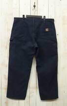 古着卸　ヨーロッパ仕入　 ＊BIG KING TALL WIDE ＊Carhartt カーハート ＊ネイビーダック　ワークパンツ 　W40L30＊B11MDT Dungaree Fit　_画像7