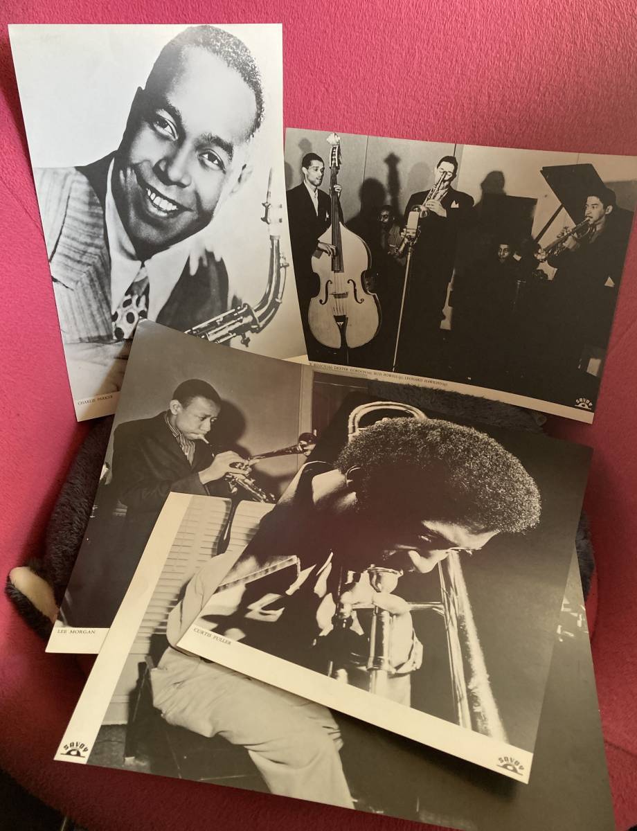 Oni 稀有 SAVOY JAZZ Savoy Jazz 非卖品大尺寸照片 5 套/Charlie Parker/Lee Morgan/Curtis Fuller/Hank Jones 等, 记录, 爵士乐, 爵士将军