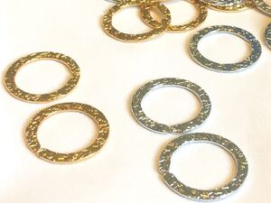 メタルリング パーツ イヤリング ピアス デザインマルカン ハンドメイド ゴールドカラー アクセサリーパーツ 金属 丸カンパーツ