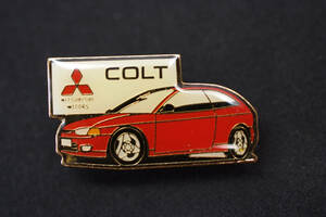 # Mitsubishi COLT Mirage Europe sale memory pin badge MITSUBISHI Colt red MIVEC W33mm rcitys MMC MMC 