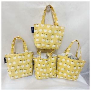 濱文様 ミニ 手提げバック バックインバック 梨柄 ミニトートバッグ
