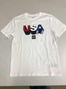 ■ＧＡＰ■新品■130■ギャップ■白■ロゴＴシャツ■USA■かっこいいデザイン■カラフルなゴロ■21■2-2