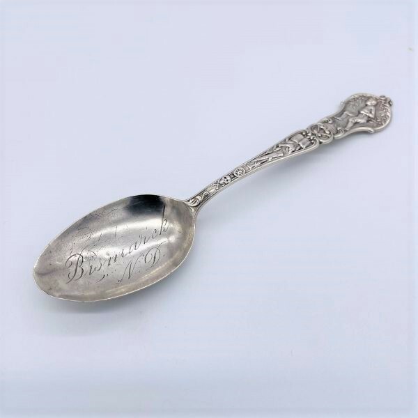 K2238*1900s アンティーク STERLING 925 スプーン ホールマークあり ビクトリアン スカルボーン 骸骨 鳥*銀食器*コレクション カトラリー