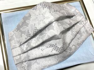 レース柄 ハンドメイド 大人用 上品な インナーカバー ダブルガーゼ プリーツインナー コットン