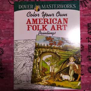 大人の塗り絵★おとなのぬりえ★AMERICAN FOLK ART★古き良きアメリカ民芸★色鉛筆★水彩画★カラーペン★貼り絵★外国製★新品