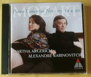 MARTHA ARGERICH ・ ALEXANDRE RABINO VITCH『MOZART PIANO CONCERTOS NOS.10, 19 & 20』