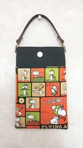 ハンドメイド スヌーピー スマホポーチ