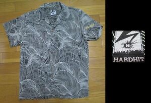 HARDHIT　日本製　ちりめん　和柄　半袖　シャツ　Mサイズ　刺繍　ゼブラ　ハードヒット