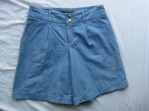 MACPHEE McAfee cotton flax material indigo car mb letter k entering short pants size 38 made in Japan 