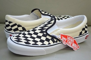 新品未使用 VANS バンズ Classic SLIP ON TWIST クラシック スリッポン ツイスト チェッカー柄 ブラック 白 黒 送料無料 US8.5 26.5センチ