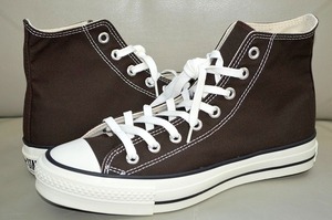 新品未使用 CONVERSE コンバース ALLSTAR CANVAS AS J HI 日本製 MADE IN JAPAN ダークブラウン 茶 定価13,200円 US8 26.5センチ 送料無料