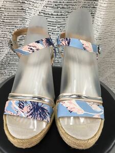  Jerry beans sandals silver floral print 7 centimeter S size 