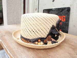 数回使用のみ！日本製　CA4LA（カシラ）　パナマ帽子/カンカン帽