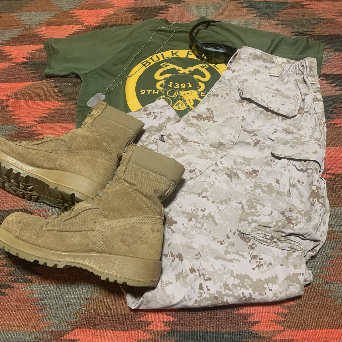 米軍実物 USMC FROG デザートマーパットコンバットパンツ S-R