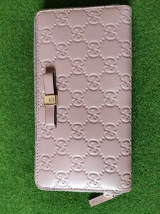 ★☆★GUCCIグッチ リボングッチレザー(ベージュピンク)★☆★