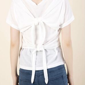 E hyphen world gallery ダブルバックリボンプルオーバー