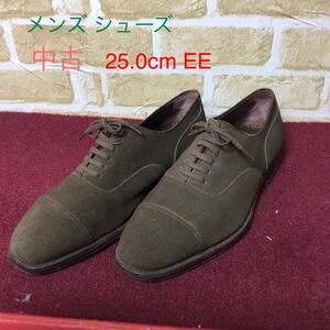 [ selling out! free shipping!]A-121 strut chip!25.0cm EE! suede! Brown! men's shoes! casual shoes! Brown! used!