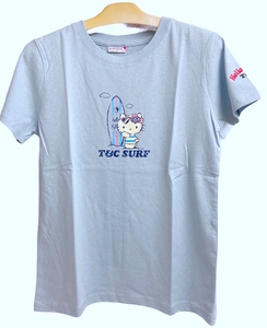 ★即決★新品タグ付 T＆C Surf Designs サンリオ キティちゃん★レディス 婦人★プリント 天竺 半袖Tシャツ/sx2 ★Mサイズ ￥2090