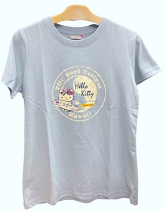 即決★新品タグ付 T＆C Surf Designs サンリオ キティちゃん★レディス 婦人★プリント 天竺 半袖Tシャツ/sx★Lサイズ ￥2090