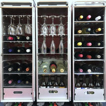 ワイングラスホルダー 各種ミールカート対応 引出し 機内搭載カート 新品 航空機カート 航空用品 収納棚 ワイングラス置き ワインセラー_画像5