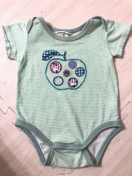 アンパサンド ampersand 半袖 ロンパース りんご みどり 70