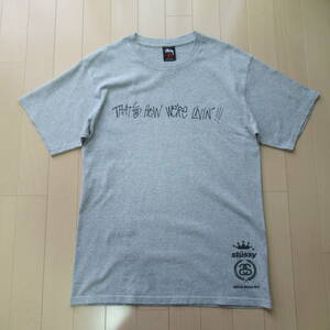 ★即決送込★M STUSSY 良品 Tシャツ T-shirt Tee 半袖 ステューシー that's how we're livin'