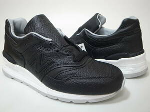 【送料無料 即決】NEW BALANCE USA製 M997BSO 24cm US6新品ブラック バイソン オールレザーモデルBISON LEATHER黒x白MADE IN USAアメリカ製